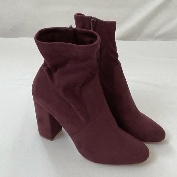 Aldo Shoes - ALDO Sock Booties Ankle Boots Burgundy Size 9